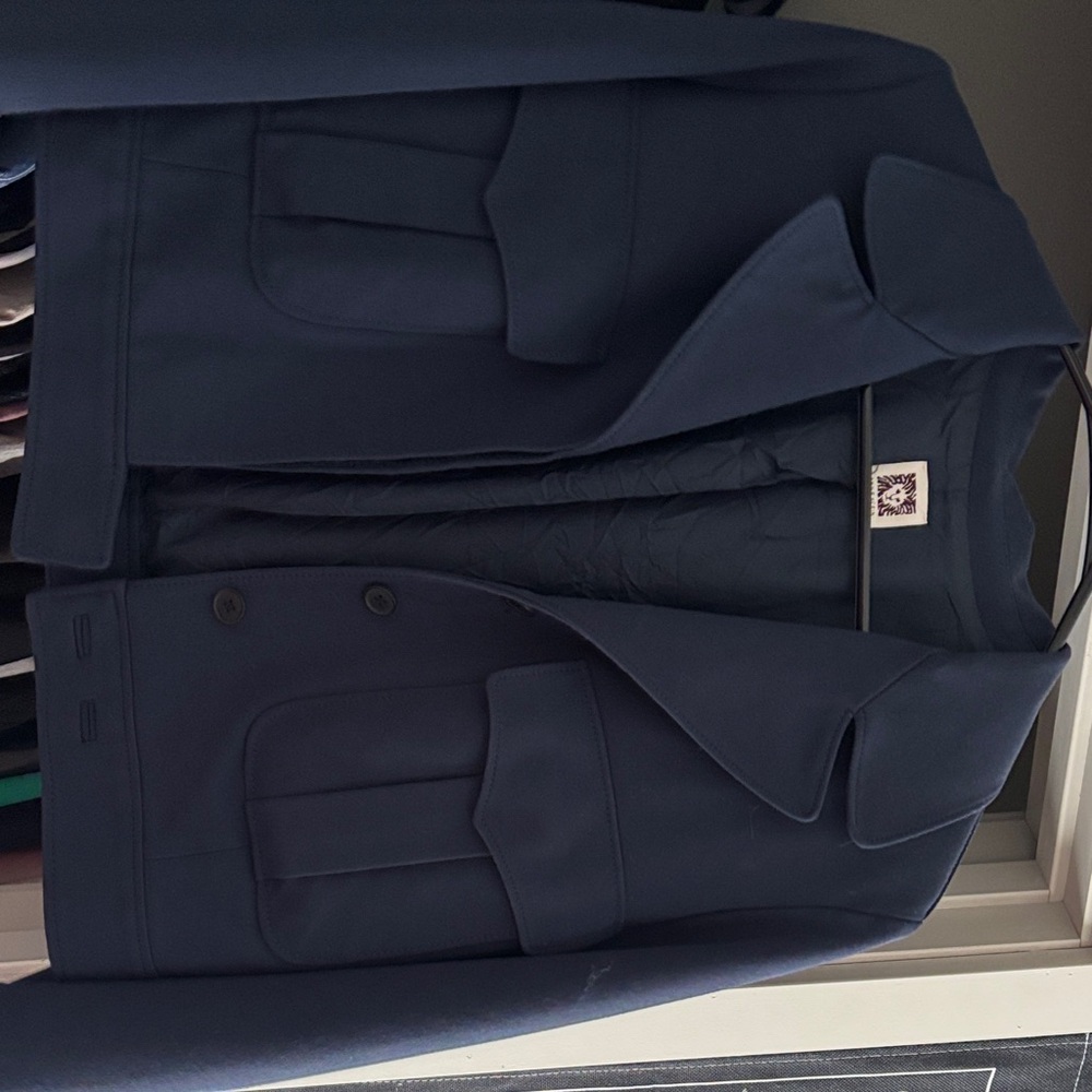 Women’s Navy Blue Double-Breasted Jacket